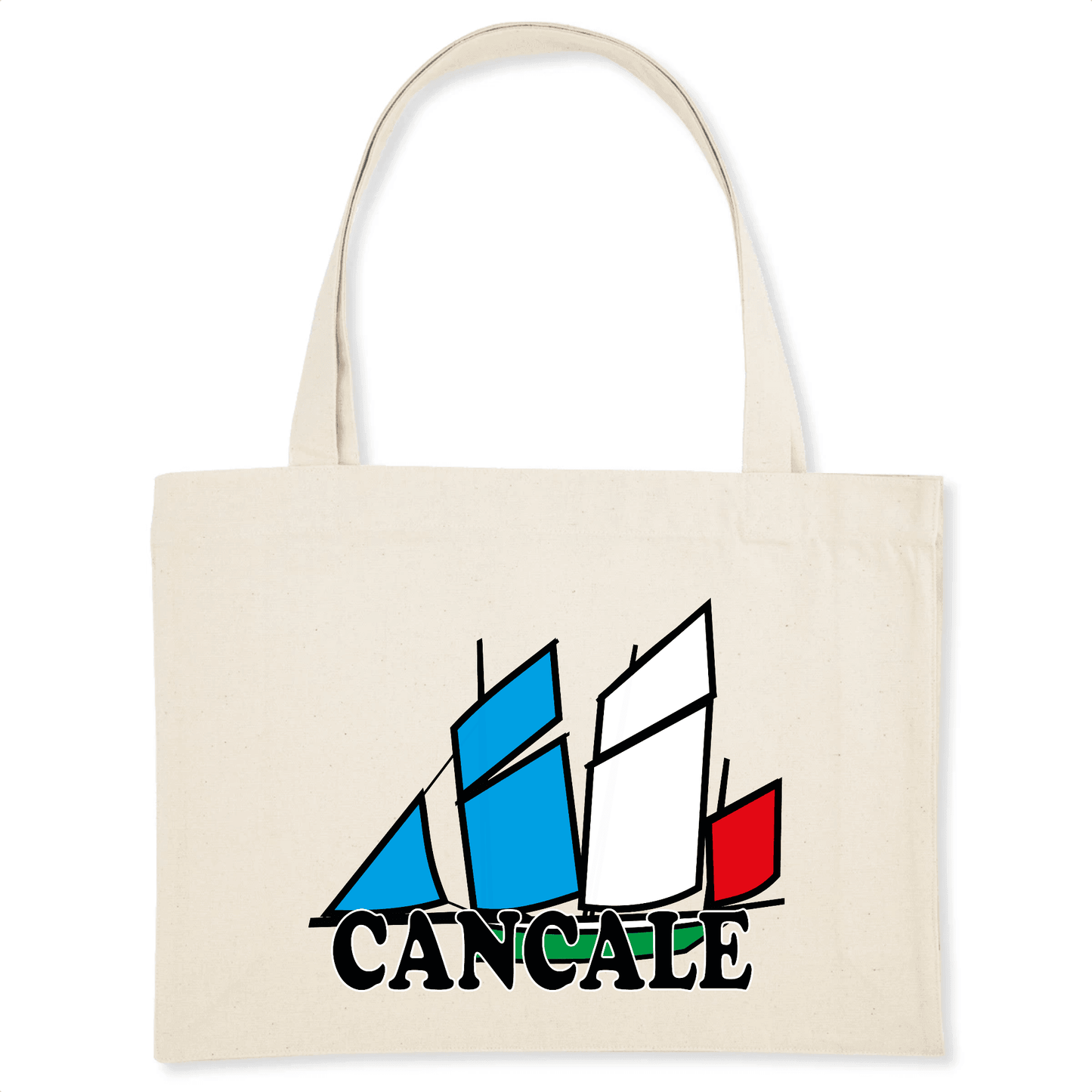Shopping bag Bisquine Cancale Coton Bio - Autocollant BZH