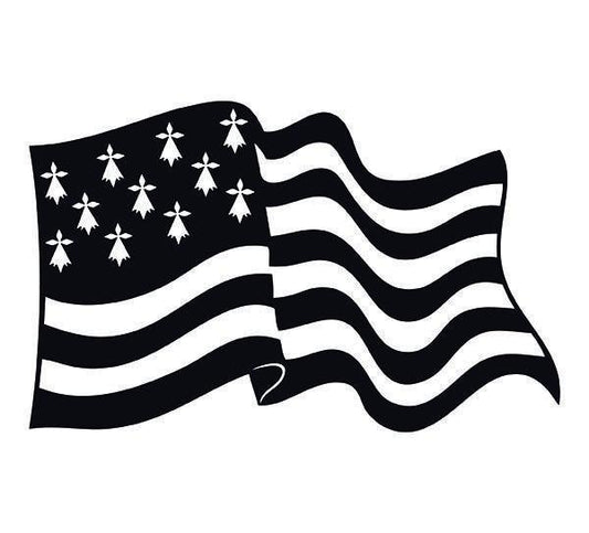 Sticker drapeau breton vague - Autocollant BZH