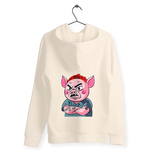 Sweat à capuche Cochon Breton en colère Breizh Ma Bro : un vêtement original et authentique pour les amoureux de la Bretagne - Autocollant BZH