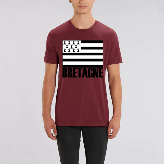 Tee-Shirt Bio Drapeau Breton Bretagne - Autocollant BZH