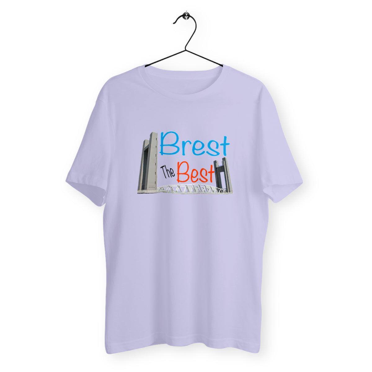 Tee-shirt Brest The Best - 100% coton biologique - Unisexe - Autocollant BZH