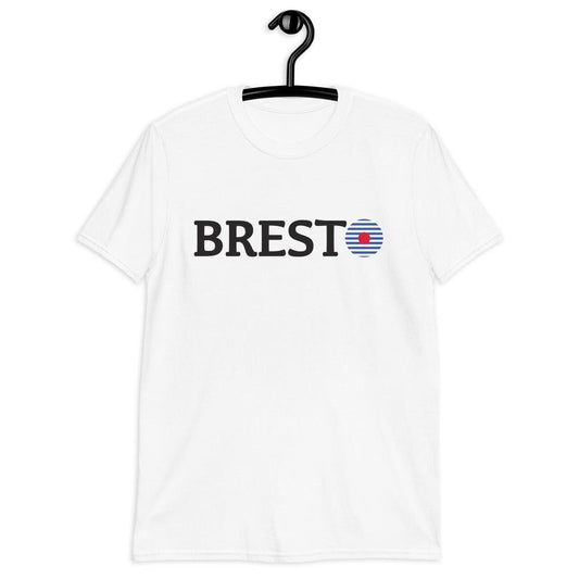 Tee-shirt Breton BREST avec Baschi - Autocollant BZH