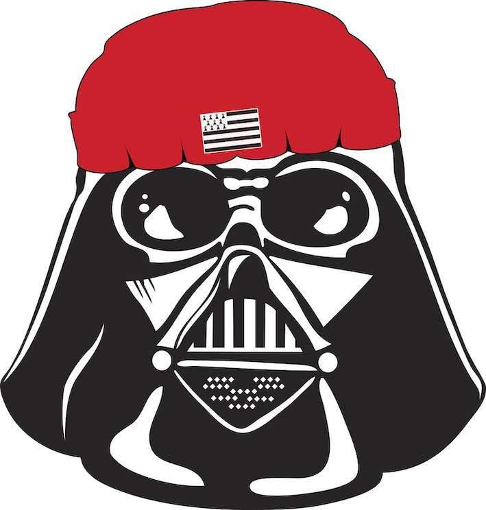 Tee-Shirt Breton Dark Bonnet Rouge Drapeau Breton - Autocollant BZH