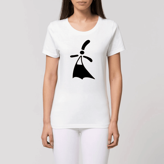 Tee-shirt Breton Femme 100% Coton Bio Bigoudène - Autocollant BZH