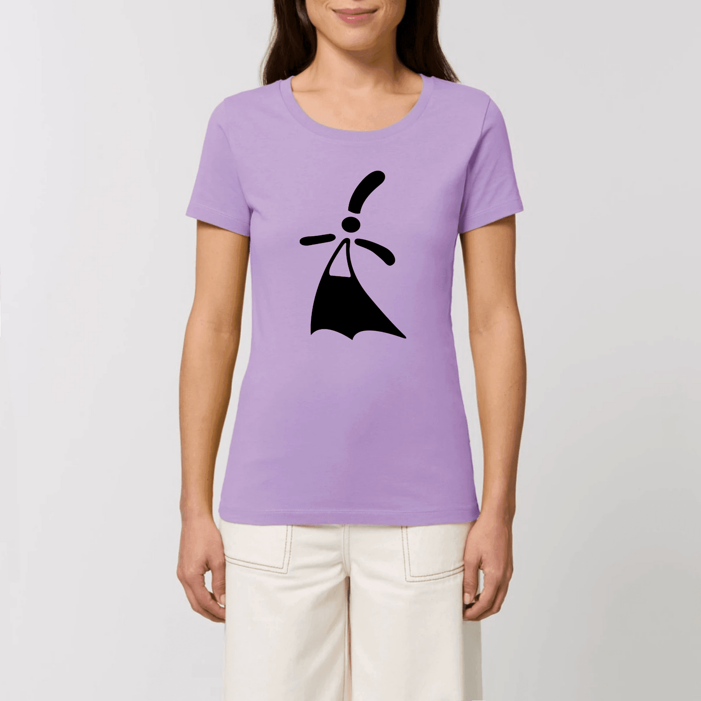 Tee-shirt Breton Femme 100% Coton Bio Bigoudène - Autocollant BZH