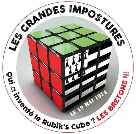 Tee-shirt Breton Qui A Inventé le Rubik's Cube ? - Autocollant BZH