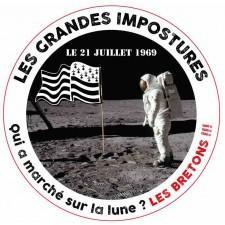 Tee-shirt Breton Qui A Marché Sur La Lune - Autocollant BZH
