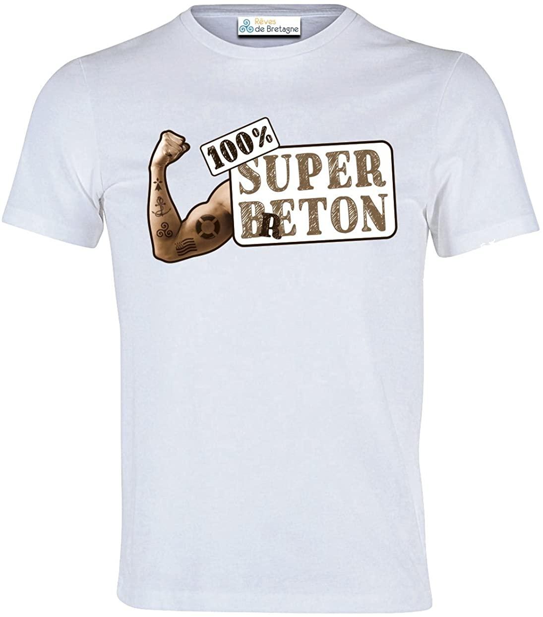 Tee-shirt Breton Super Breton Beton - Autocollant BZH