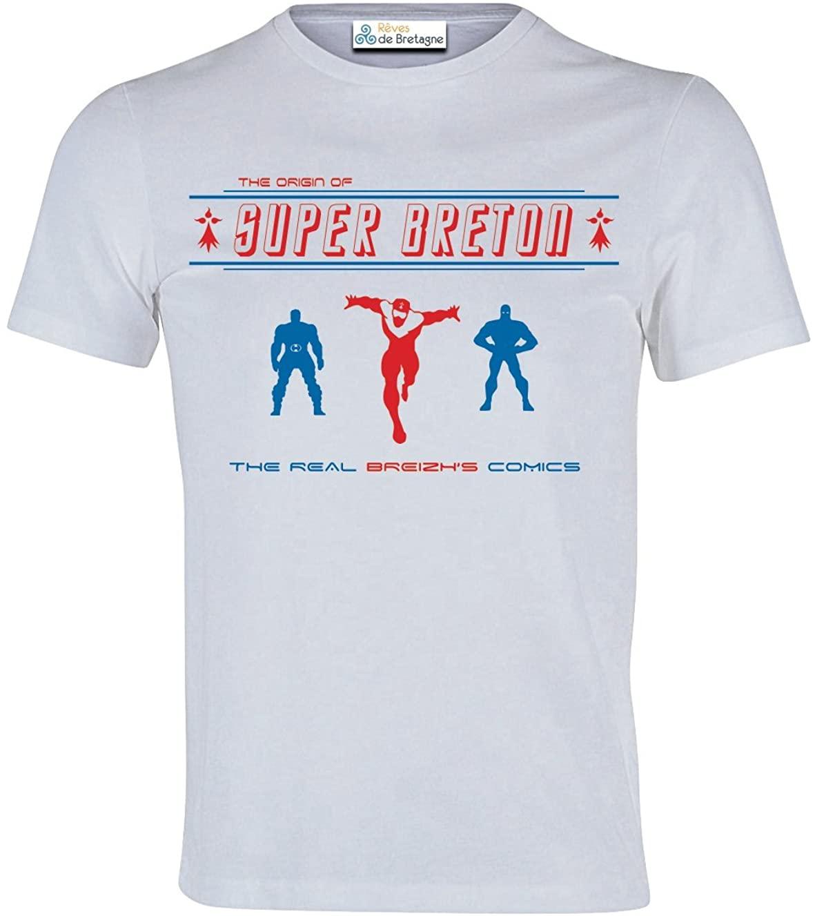 Tee-shirt Breton Super Breton The Real Breizh's Comics - Autocollant BZH