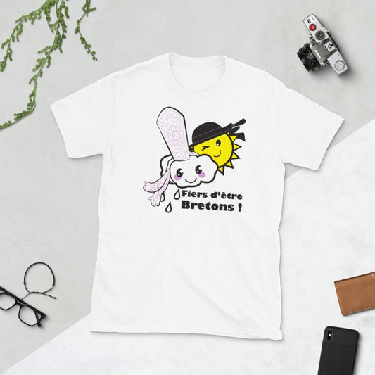 Tee-shirt Breton Unisexe Fières d'Être Bretons - Autocollant BZH