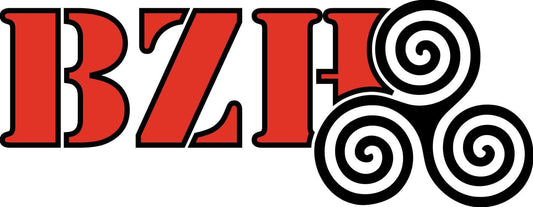 Tee-Shirt BZH Rouge contour Noir Triskell Noir - Autocollant BZH