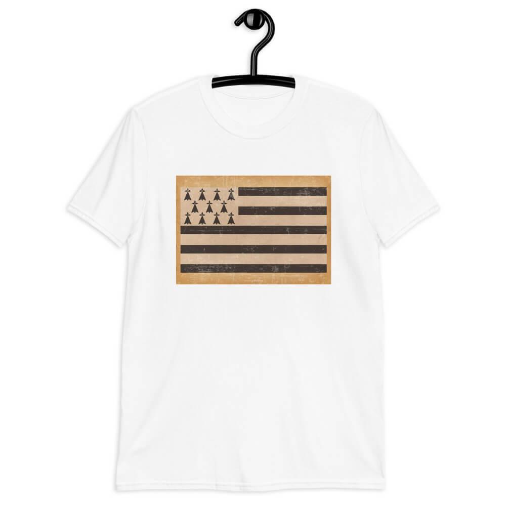 Tee-shirt Drapeau Breton Grunge - Autocollant BZH