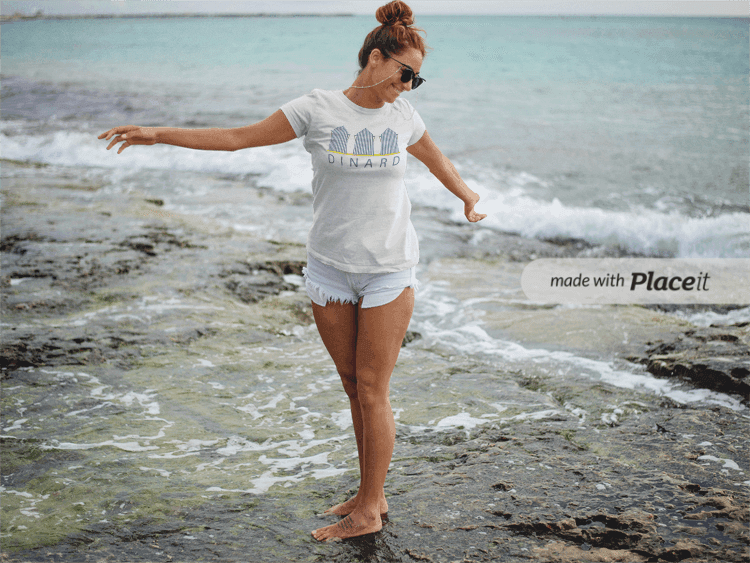 Tee-shirt Femme Dinard Made in France - Autocollant BZH