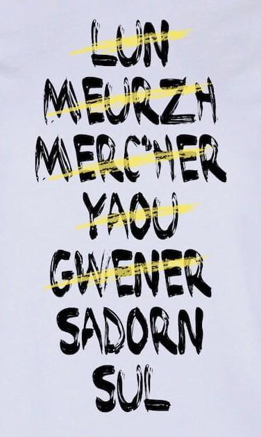 Tee-shirt La Semaine Bretonne, Vive le Week-End - Autocollant BZH