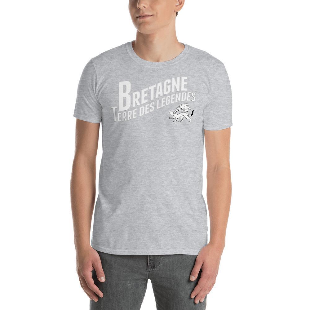 Tee-shirt Mixte Bretagne Terre des Légendes - Autocollant BZH