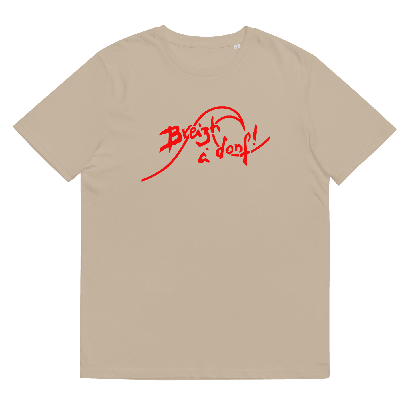 Tee-shirt unisexe coton bio Breizh à donf - Autocollant BZH