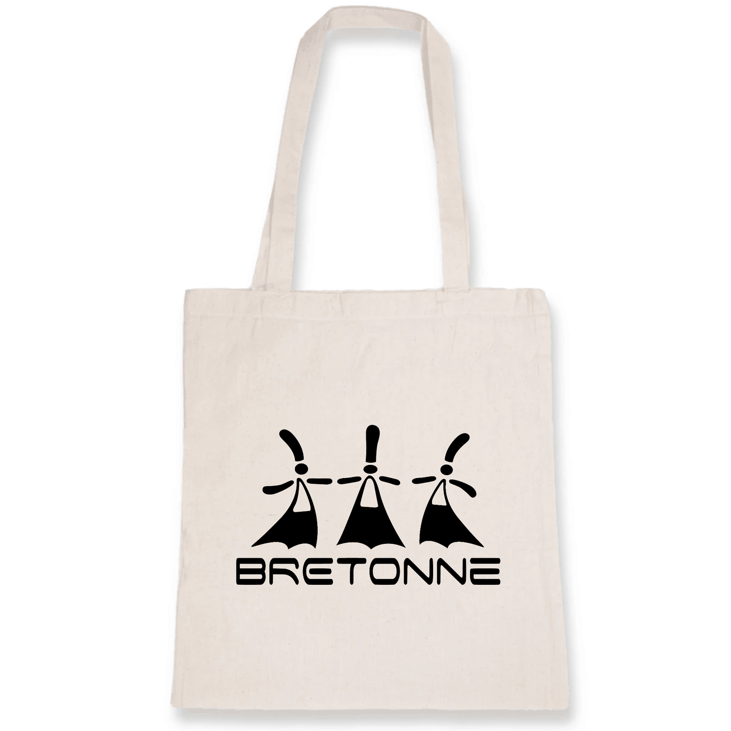 TOTEBAG 100% Coton Bio Bretonne 3 Bigoudènes - Autocollant BZH