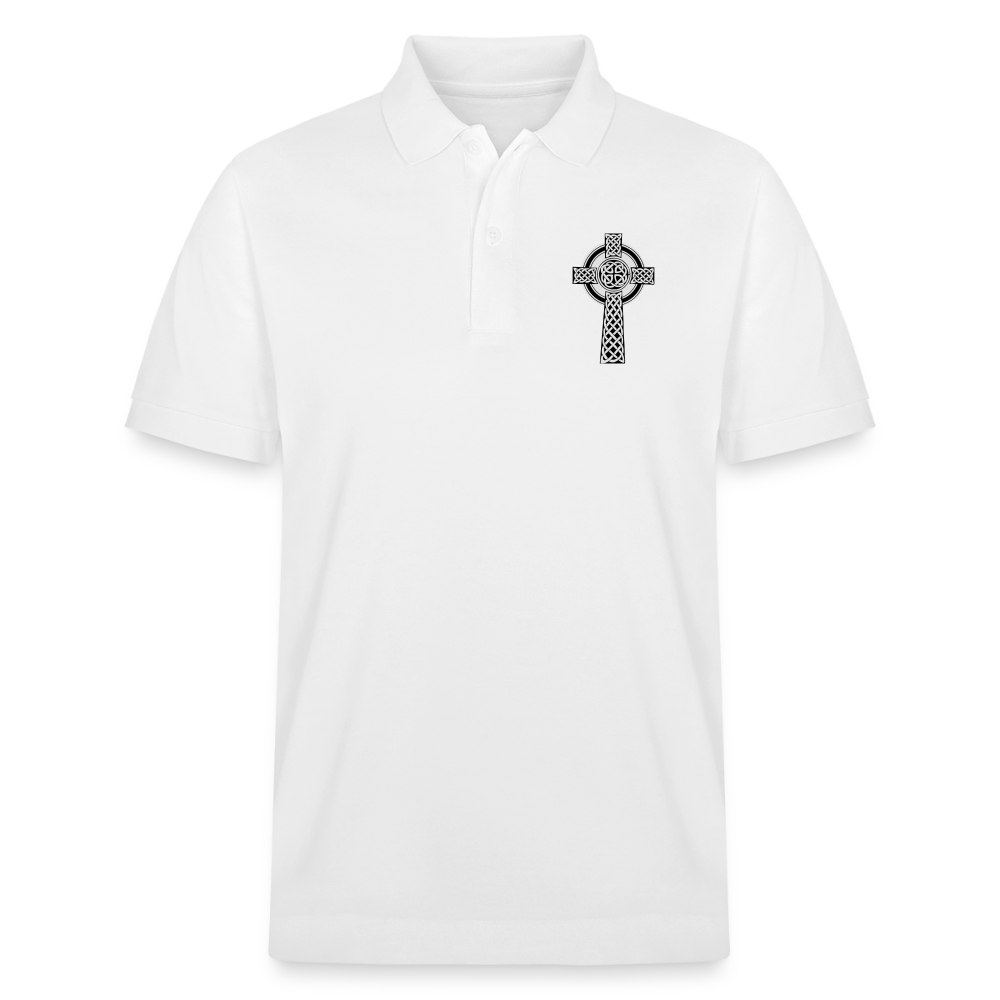 Polo Unisexe Bio Croix Celtique - blanc
