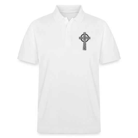 Polo Unisexe Bio Croix Celtique - blanc