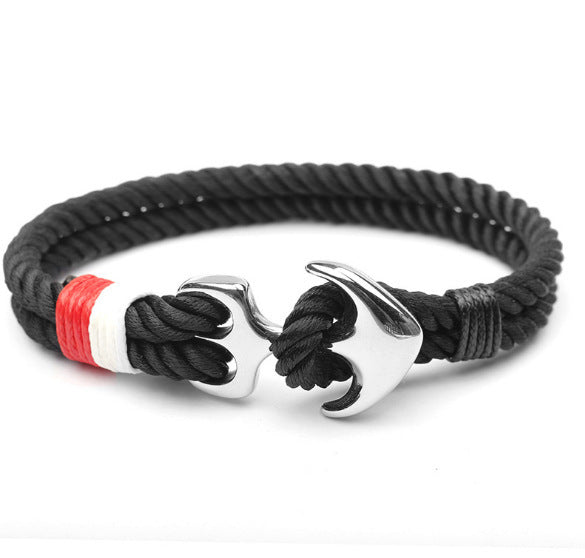 Bracelet ancre en acier titane