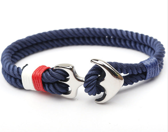 Bracelet ancre en acier titane