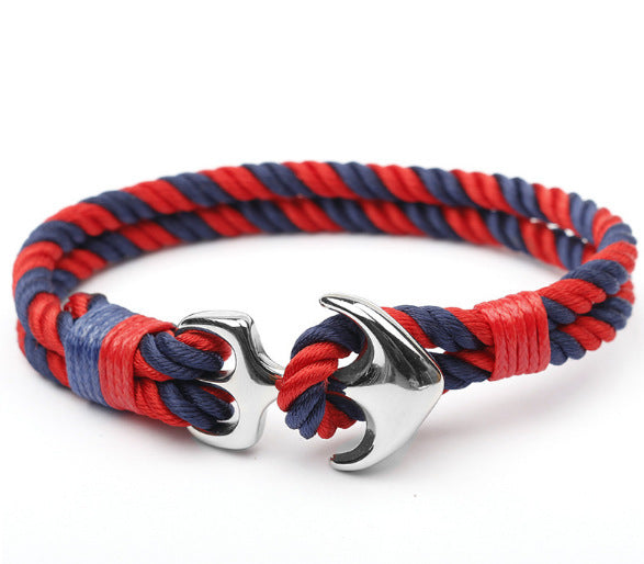 Bracelet ancre en acier titane