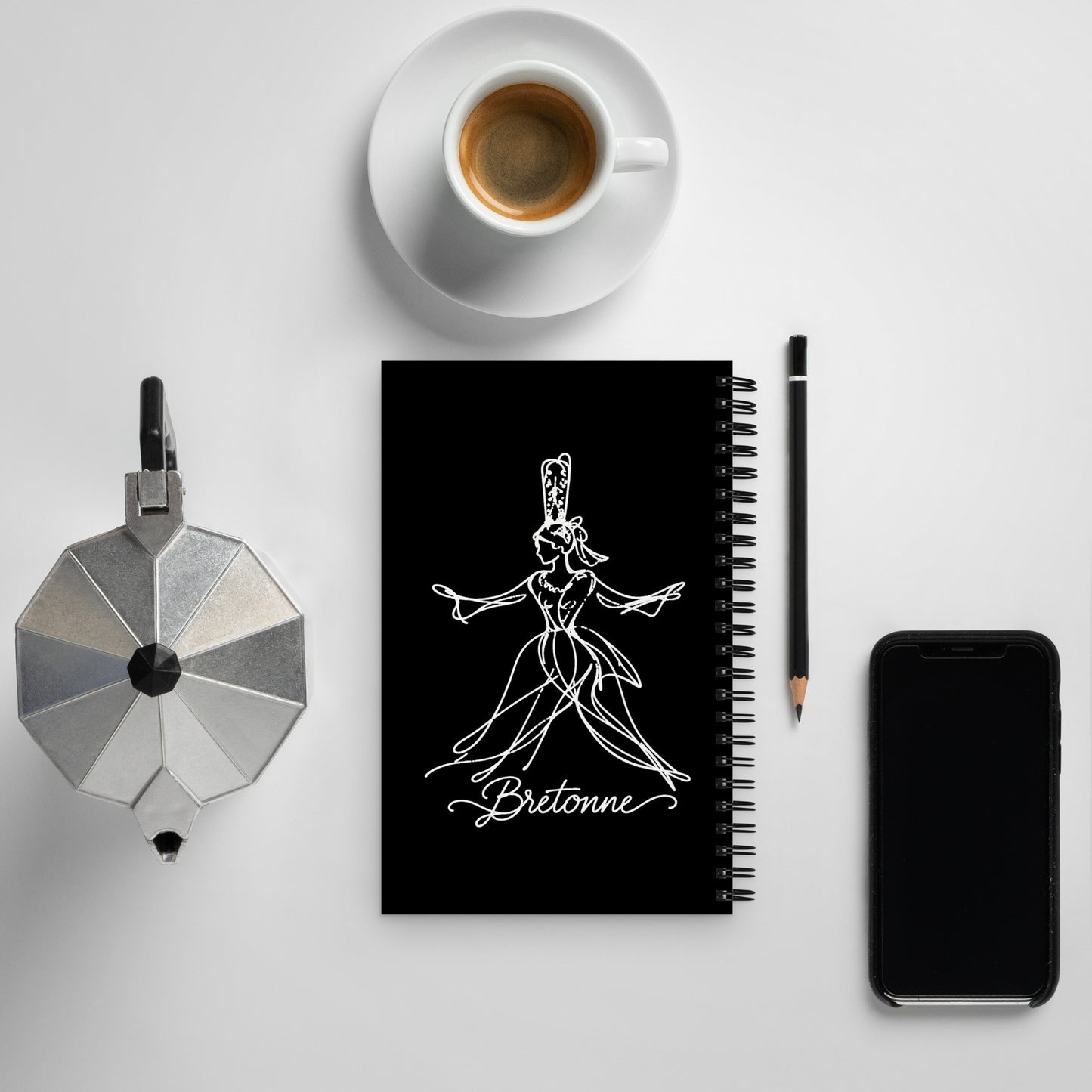 Carnet Bigoudène Bretonne – Esquisse dos