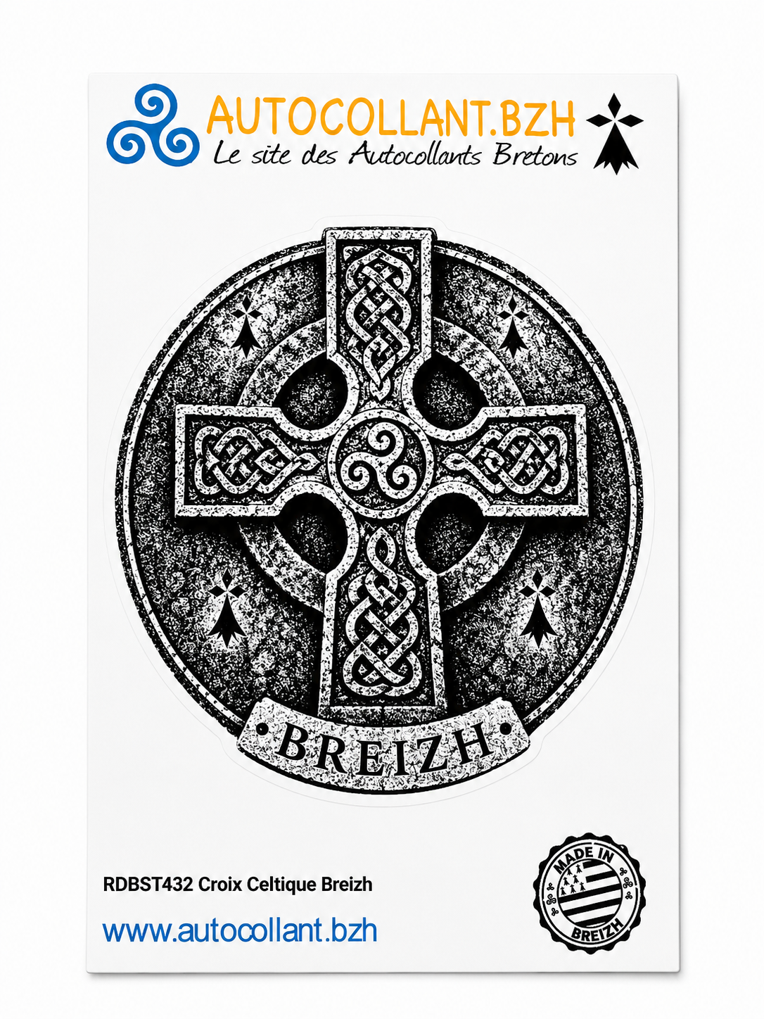 Autocollant Croix Celtique Breizh – Fabrication Bretonne