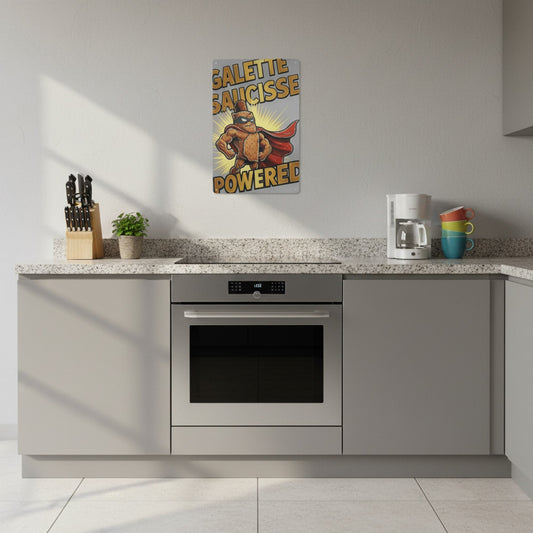 Plaque Métallique Galette Saucisse Powered