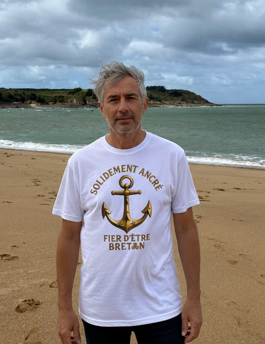 T-shirt “Solidement Ancré – Fier d’être Breton”