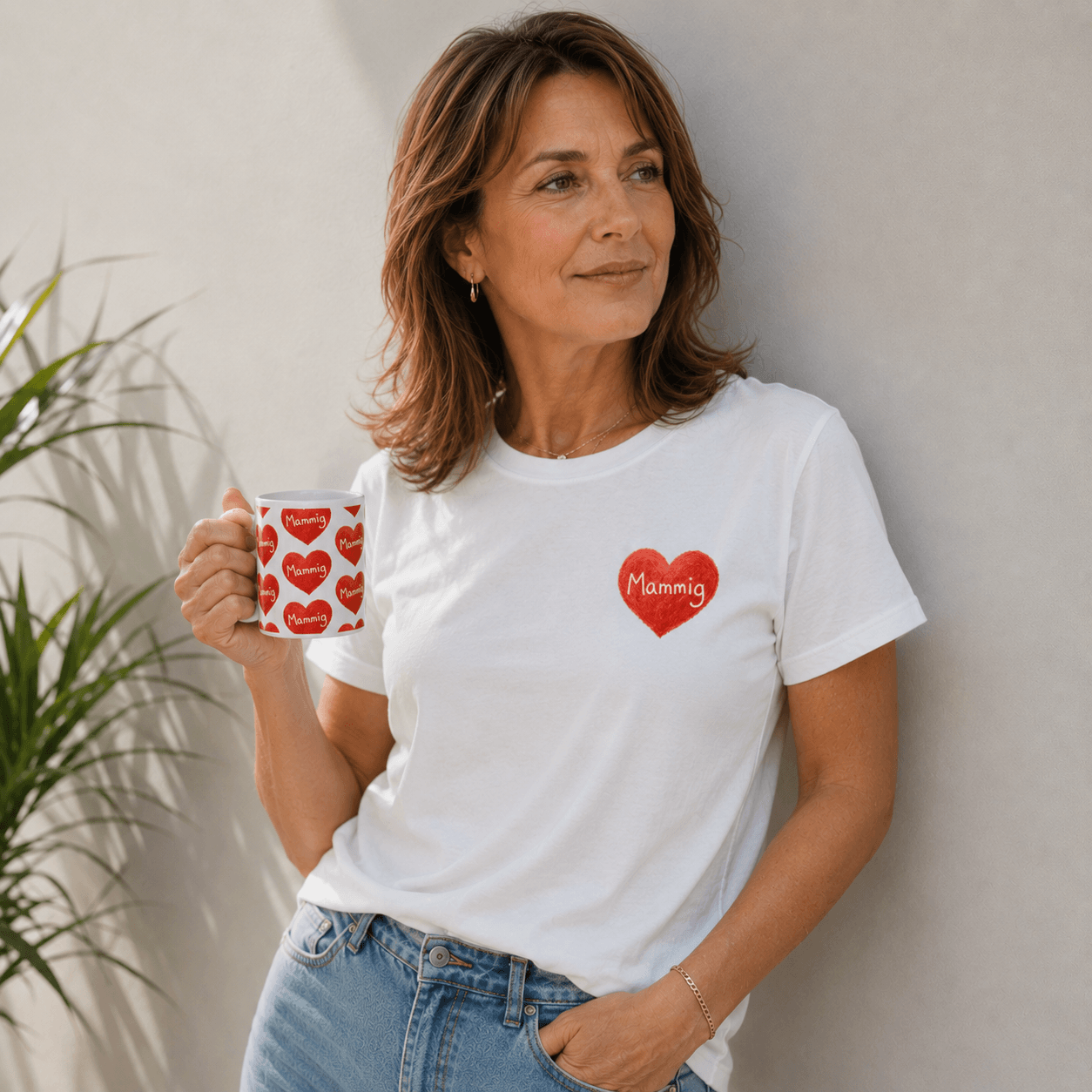 T-shirt Mammig Coeur Rouge en coton biologique