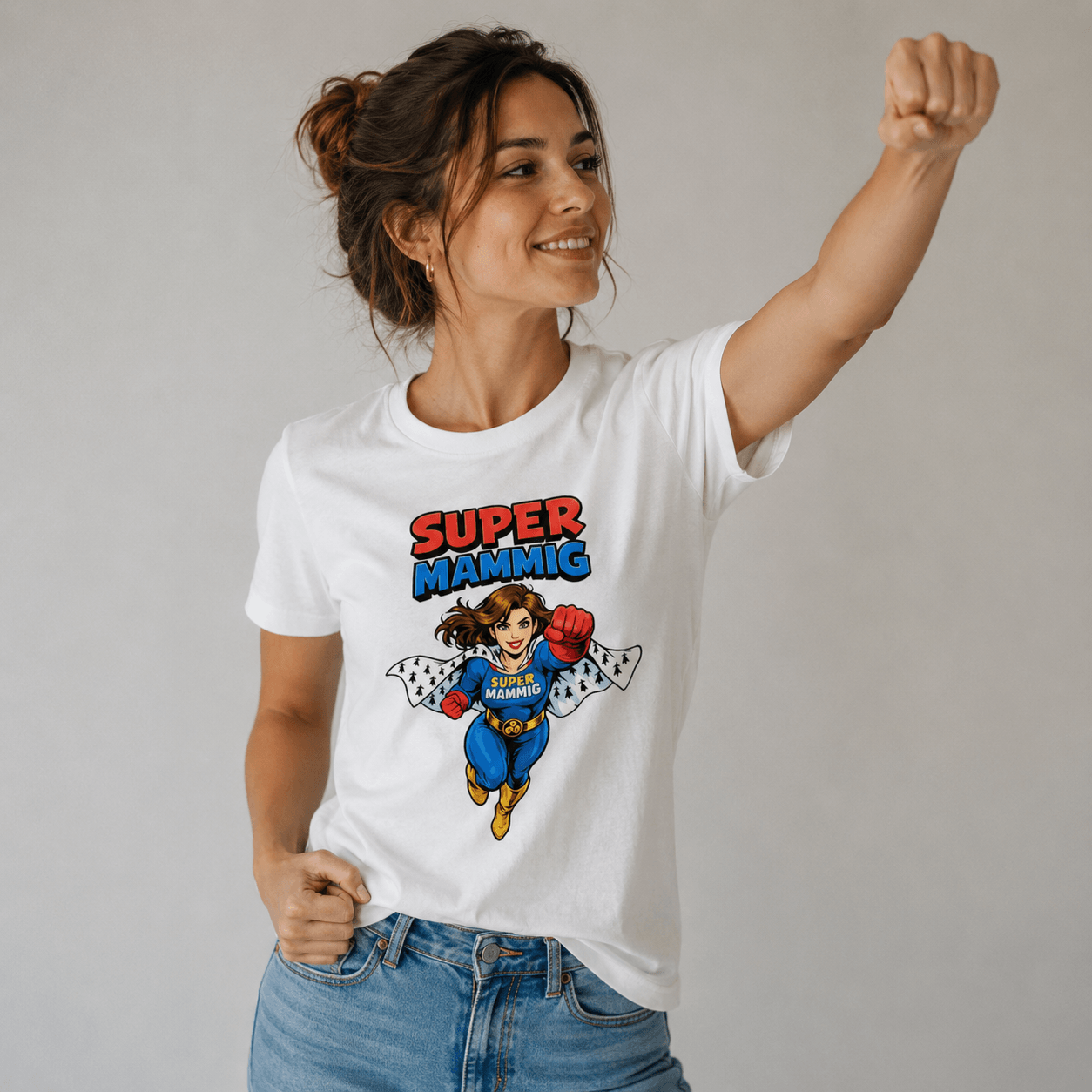 T-shirt Super Mammig · Maman bretonne · Cadeau original bio