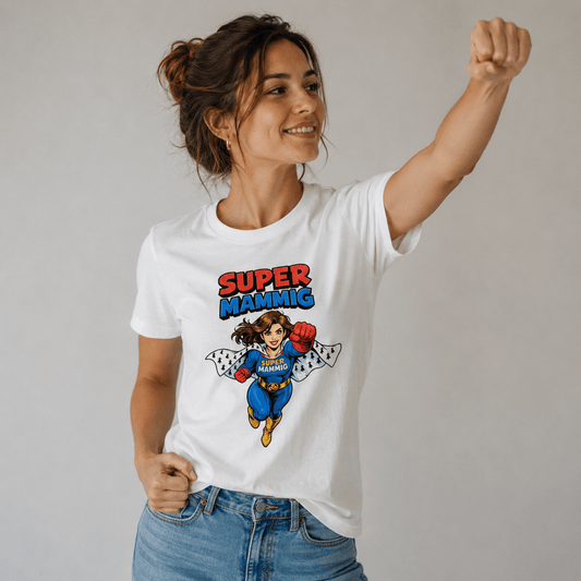 T-shirt Super Mammig · Maman bretonne · Cadeau original bio