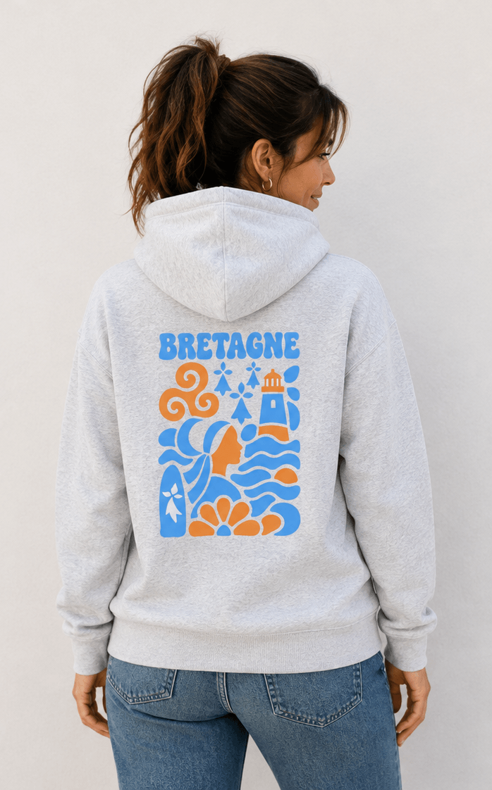 Sweat à capuche unisexe Éclats de Bretagne