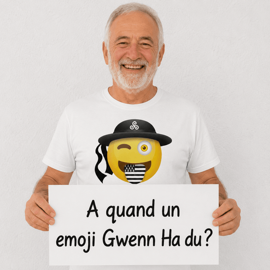 Tee-shirt Emoji Breton Tire la Langue – Humour Breton