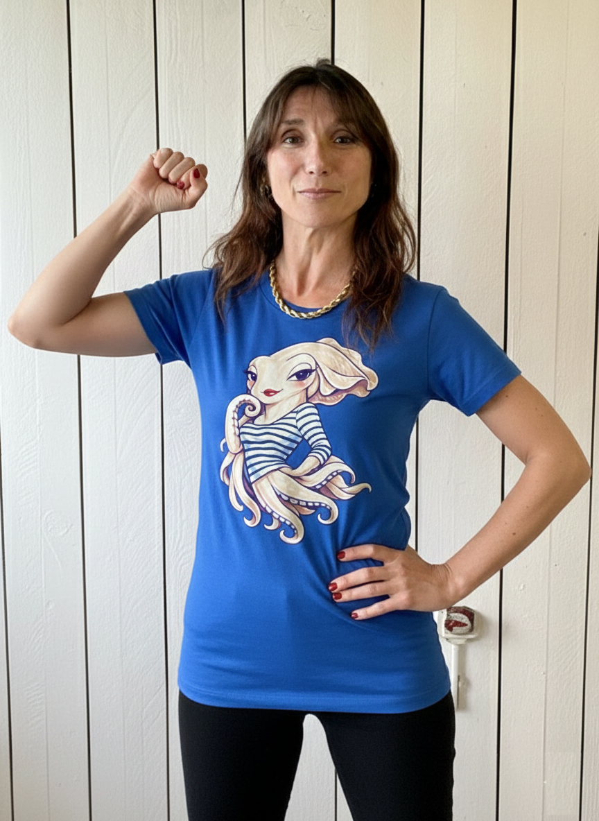 T-shirt « La Seiche Marine » — Élégance Bretonne & caractère