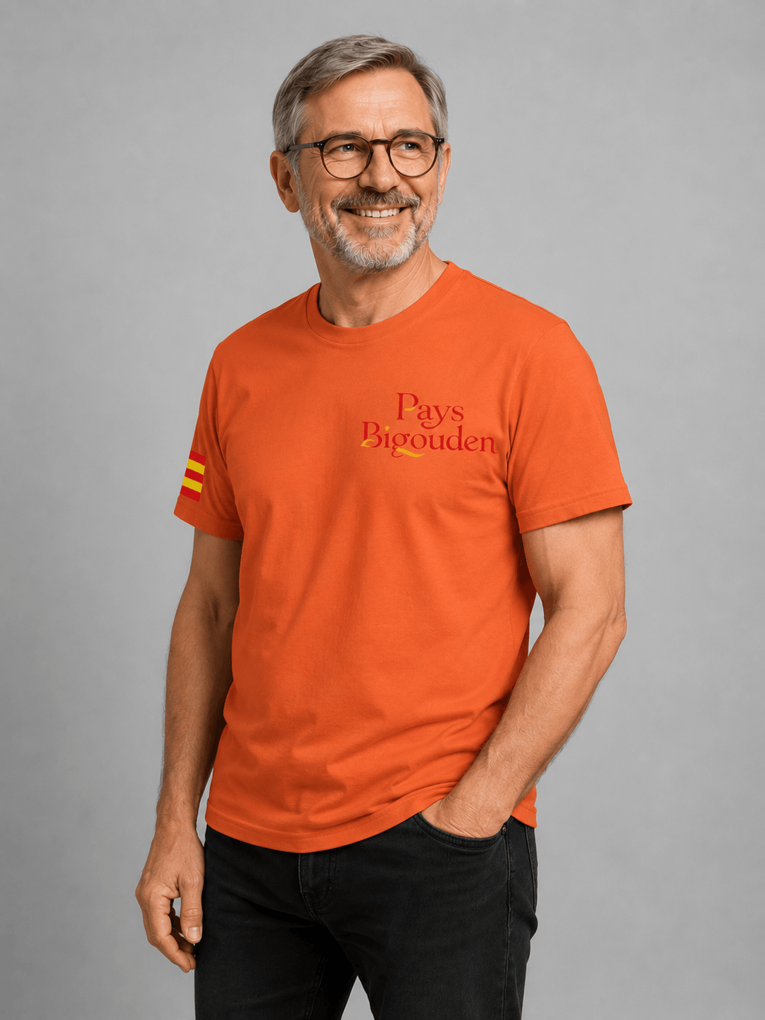 T-shirt Pays Bigouden – Marquage cœur & drapeau Bigouden | S à 5XL
