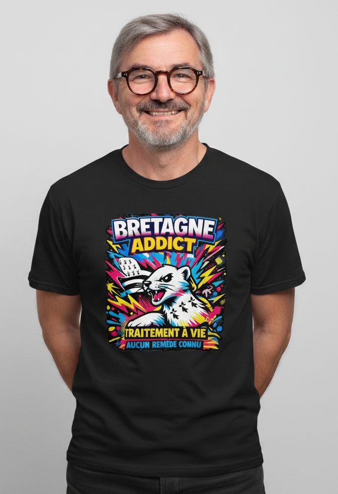T-shirt Bretagne Addict Hermine