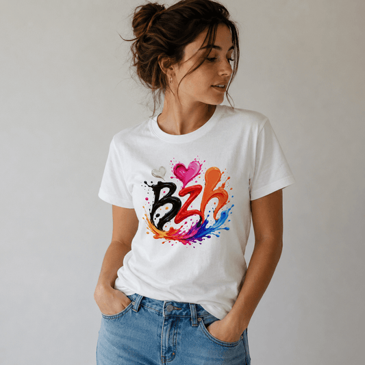 T-shirt BZH Splash Love en coton biologique