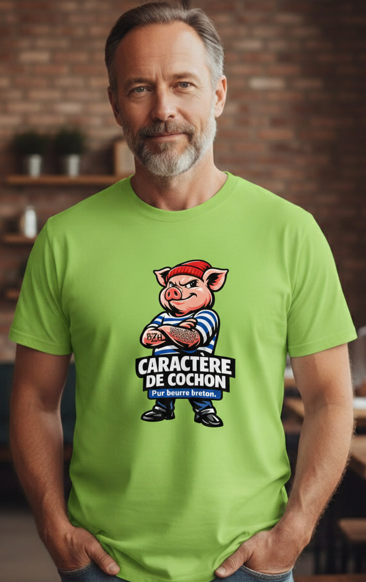 T-shirt Caractère de cochon