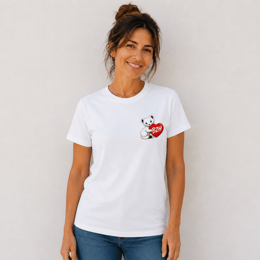 T-shirt Bio Hermine Coeur BZH