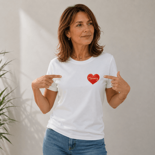 T-shirt Mammig Coeur Rouge en coton biologique