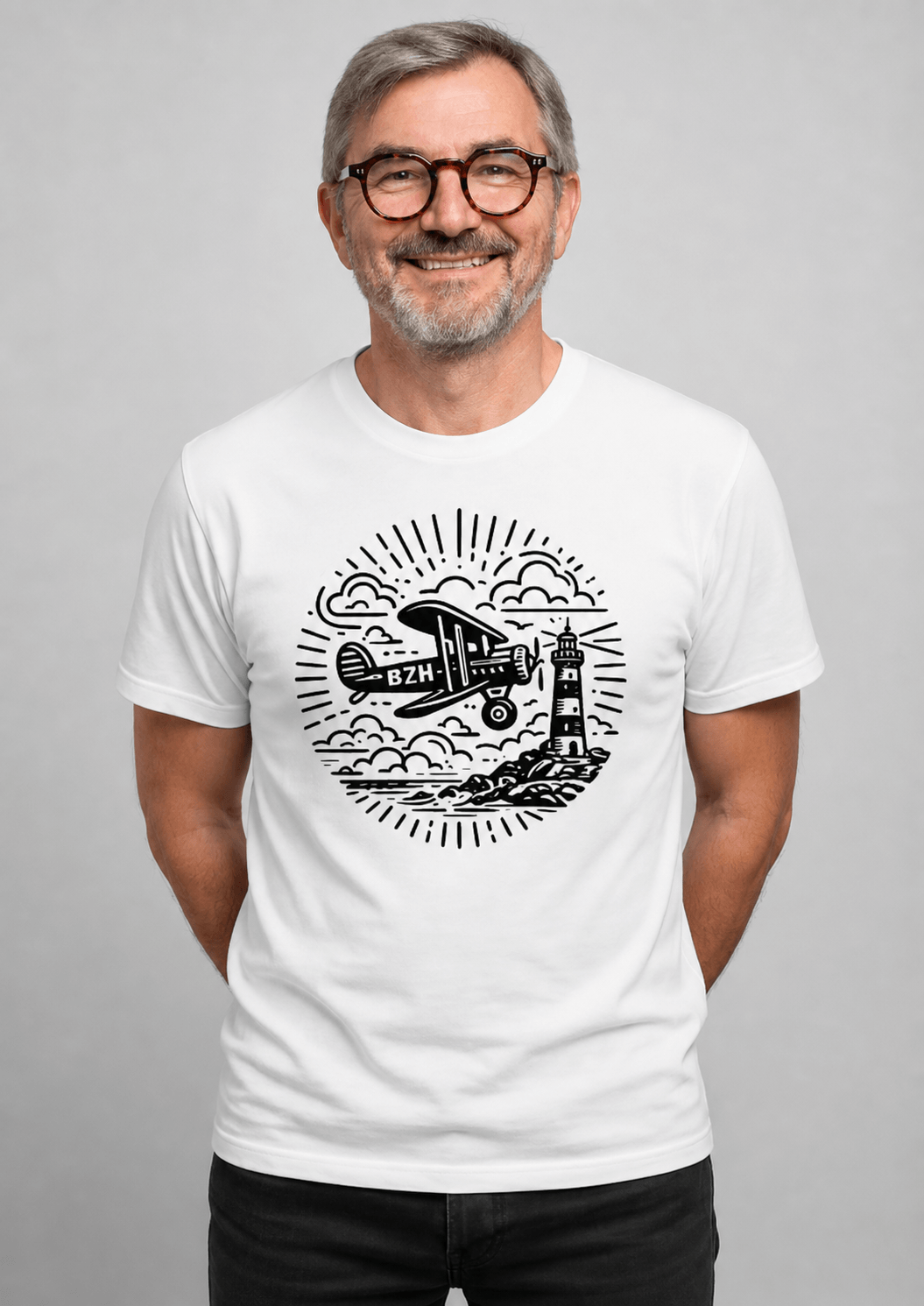 T-shirt Breton Avion BZH – Esprit Vintage