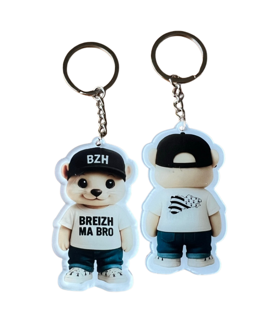 Porte-clés Petite Hermine – Breizh Ma Bro 🐾