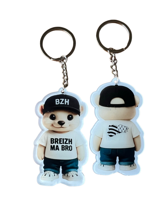 Porte-clés Petite Hermine – Breizh Ma Bro 🐾