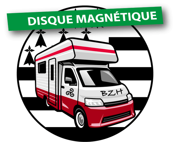 Disque Magnétique A Drapeau Breton – Autocollant BZH