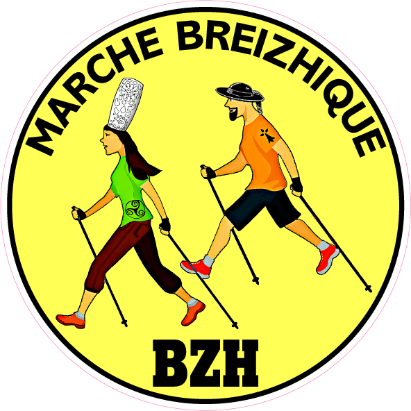 Autocollant Marche Breizhique : La Marche Nordique à la Bretonne ! - Autocollant BZH