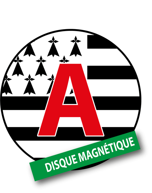 Disque Magnétique A Jeune Conducteur Drapeau Breton - Autocollant BZH