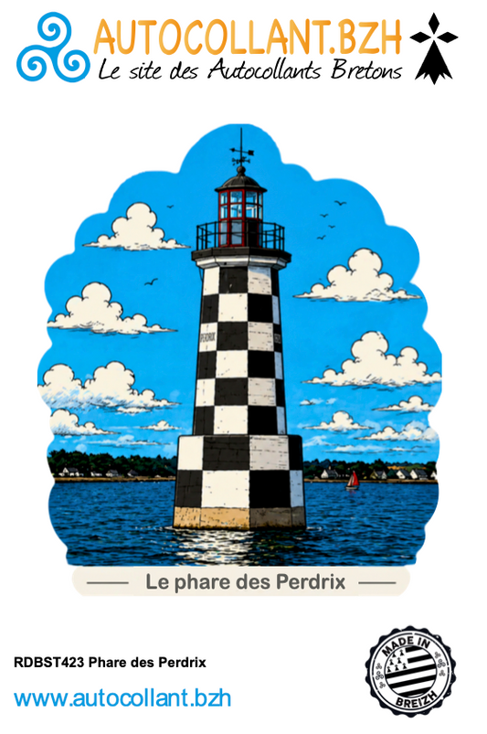 Autocollant Breton Phare des Perdrix