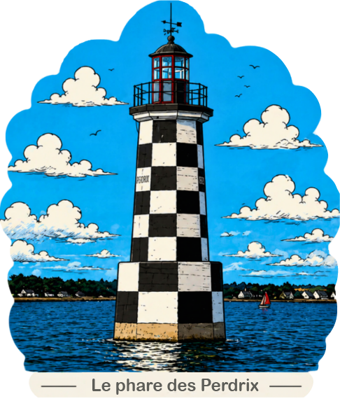 Autocollant Breton Phare des Perdrix